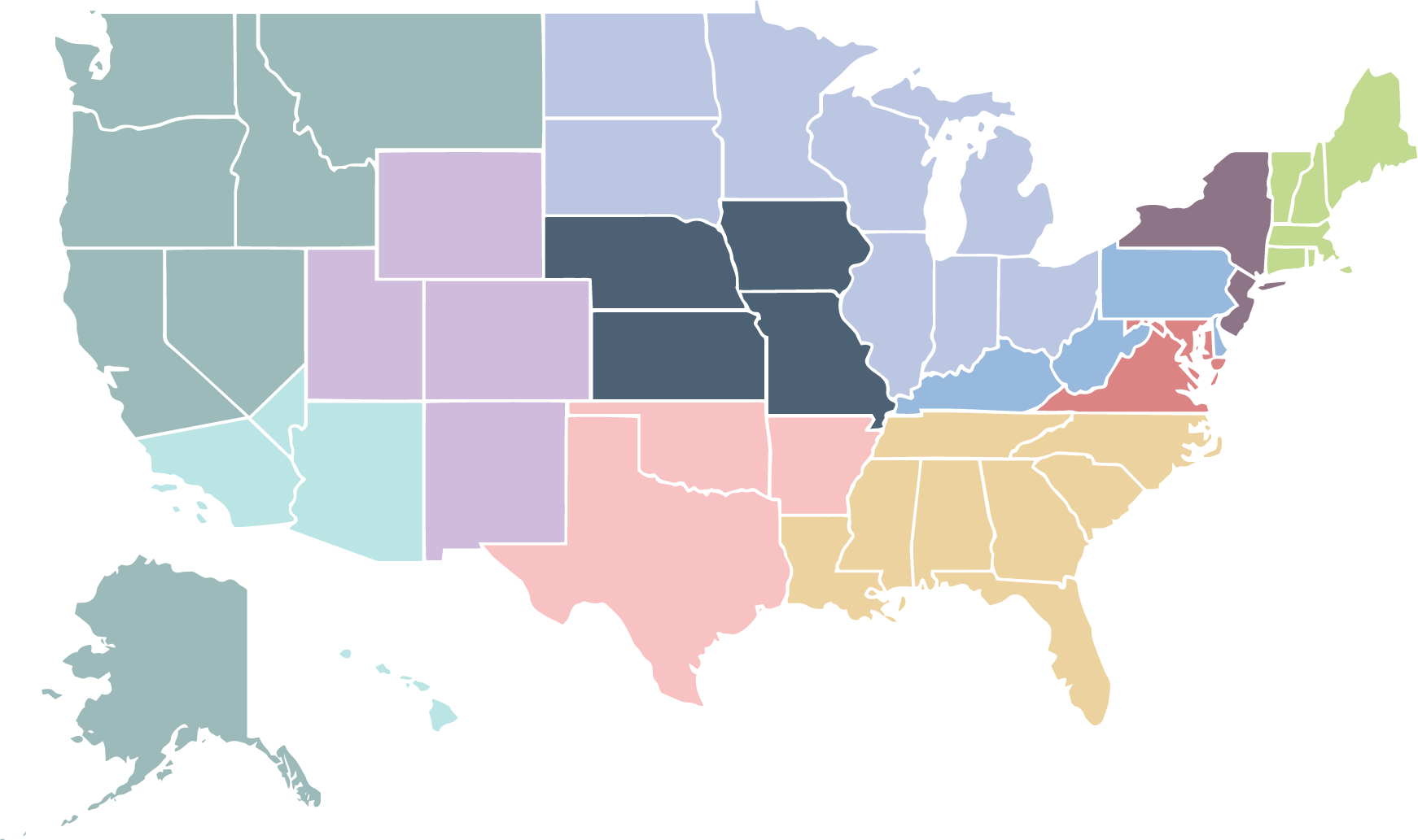 US Regional Rep Map