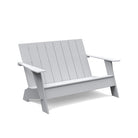 studio shot of driftwood adirondack bench