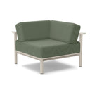  Studio image of a Corner Lounge Chair with Fog frame and Fern cushions.