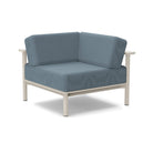 Studio image of a Corner Lounge Chair with Fog frame and Haze cushions.