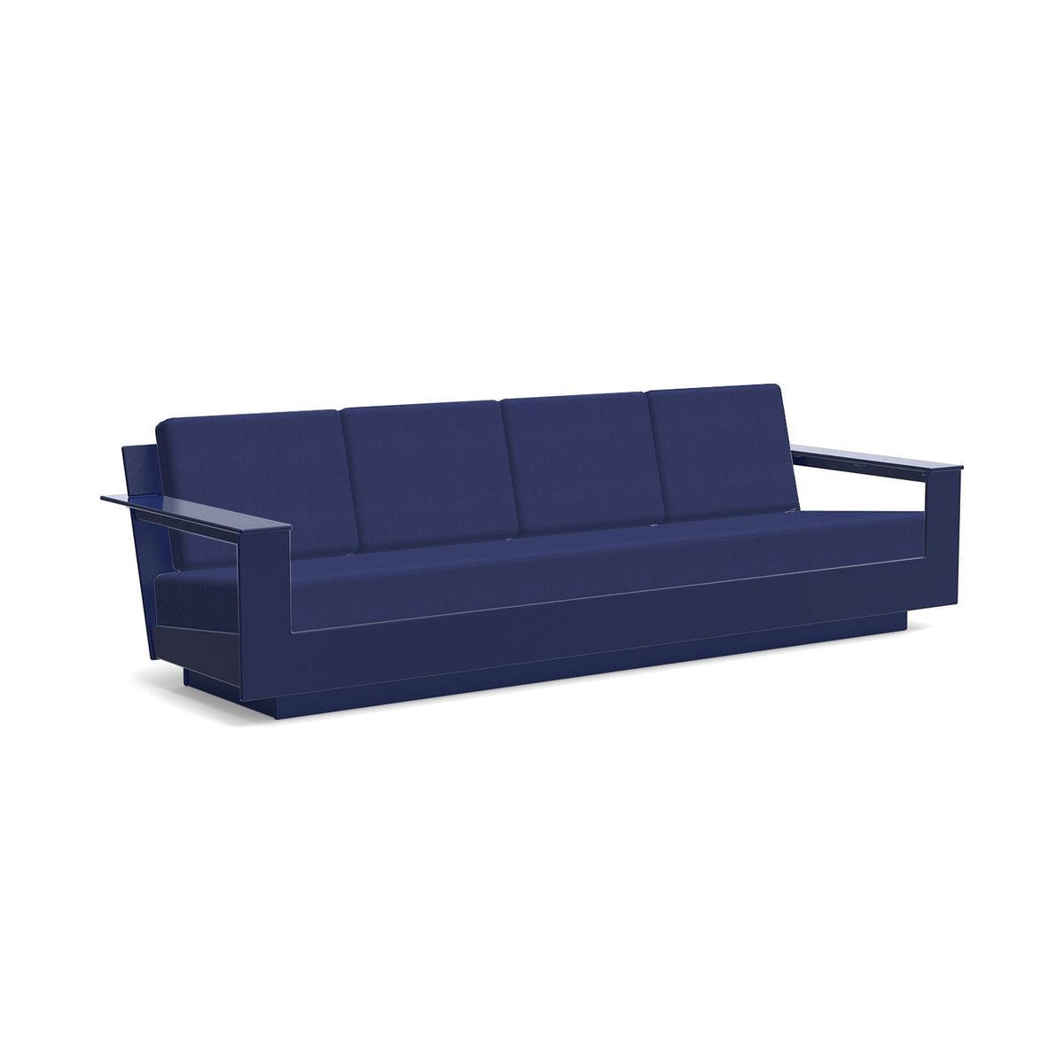 studio shot of nisswa 96 in navy with navy cushion