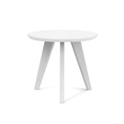 cloud white studio shot of round satellite end table 18 inch