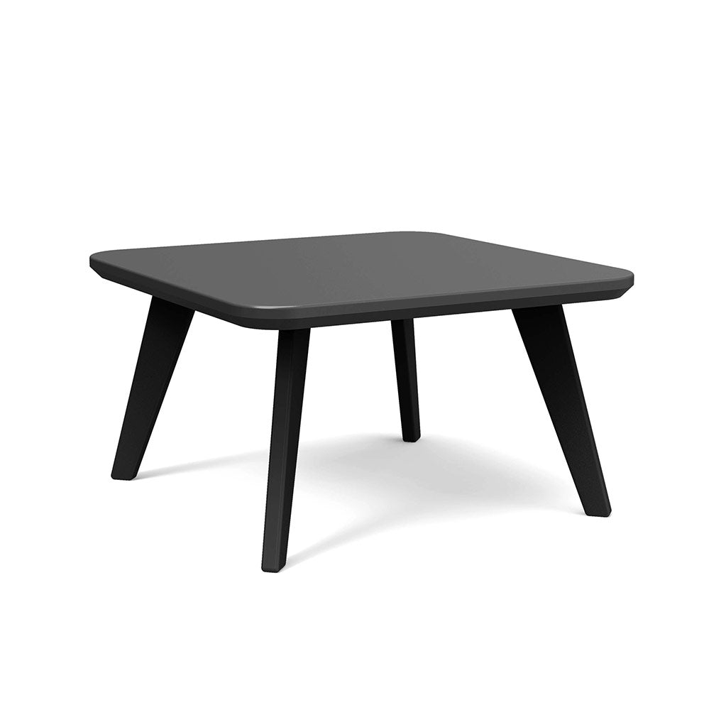 black studio shot of square satellite end table 26 inch