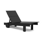 studio image of a black tall chaise.