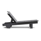 image of charcoal grey tall chaise from the side