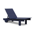 studio image of a navy tall chaise.